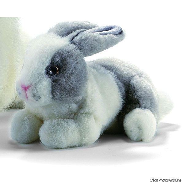 peluche lapin realiste